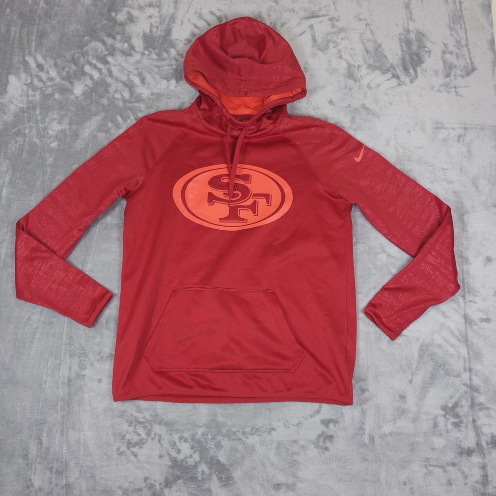 SF 49ers Nike Performance Hoodie Mens Medium Red NFL Football 842994-687